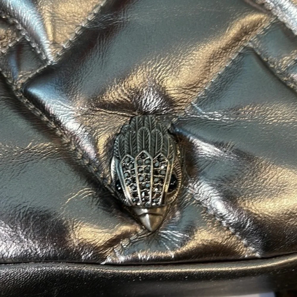 Kurt Geiger Kensington gunmetal quilted hobo bag